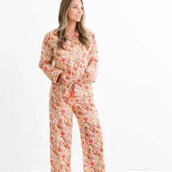 Mila Floral Blush Pajama Top