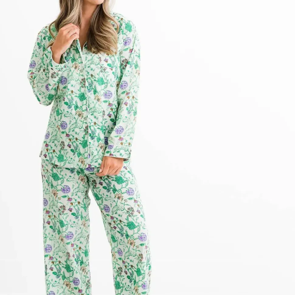 Mila Floral Emerald Pajama Top