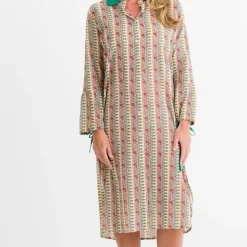 Moroccan Stripe Shifty Shirtdress