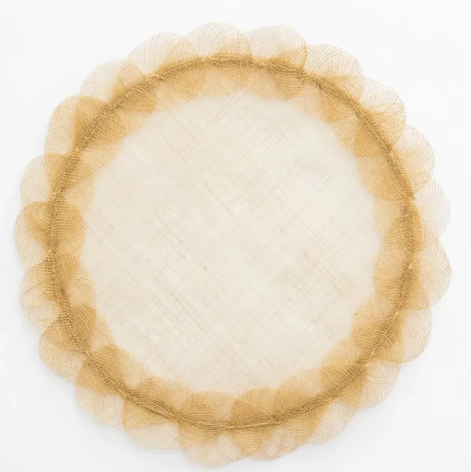 Mustard Poplar Leaf Rice Paper Placemat | Set of 4