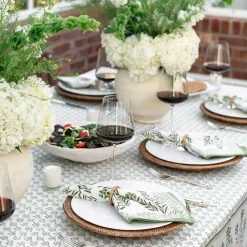 Phlox Green Tablecloth