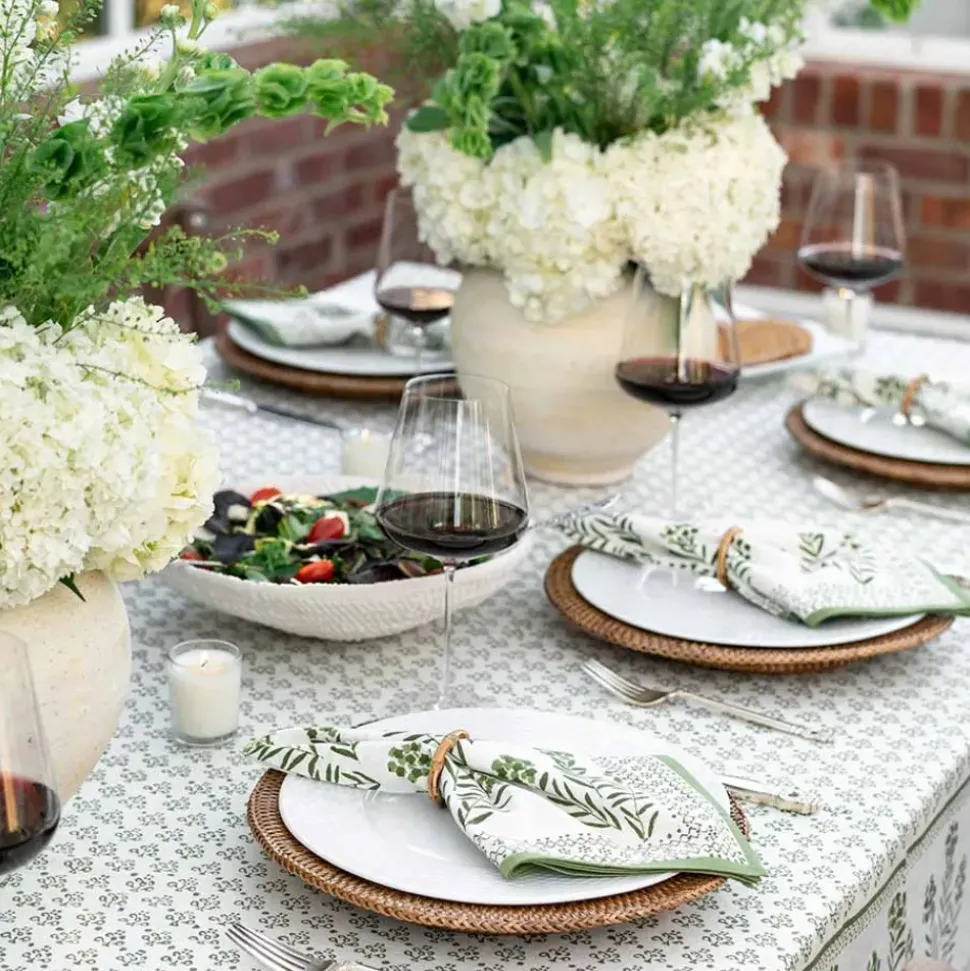 Phlox Green Tablecloth