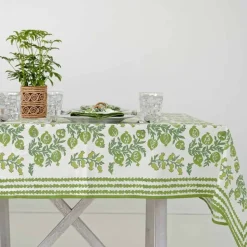 Pom Bells Green Tablecloth