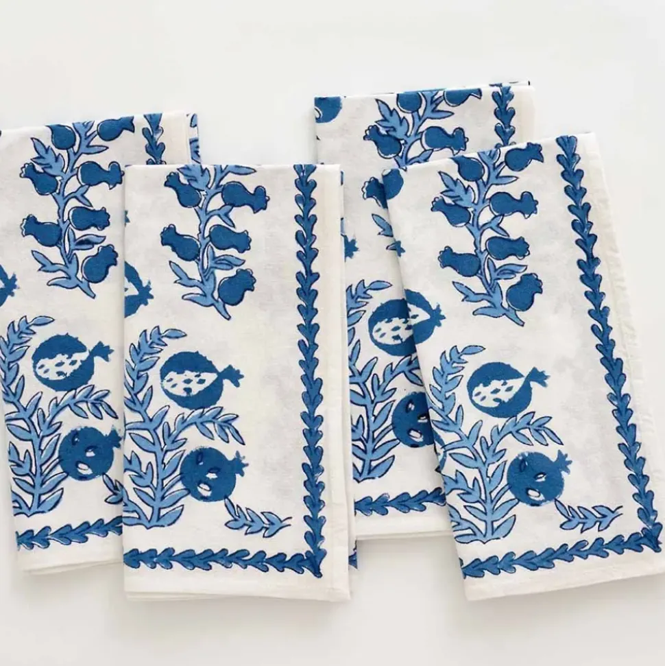 Pom Bells Wedgewood Napkin | Set of 4