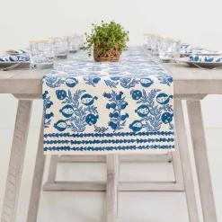 Pom Bells Wedgewood Table Runner