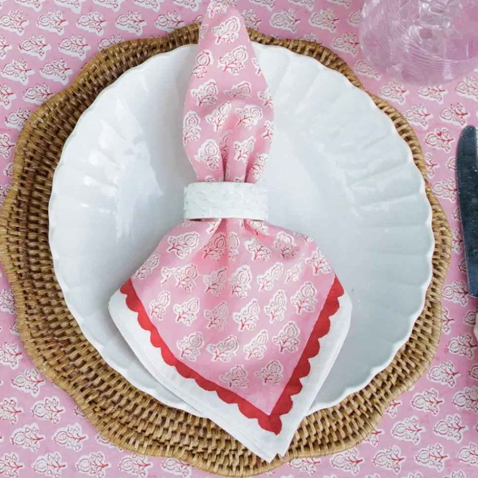 Pom Buti Pink Napkin | Set of 4