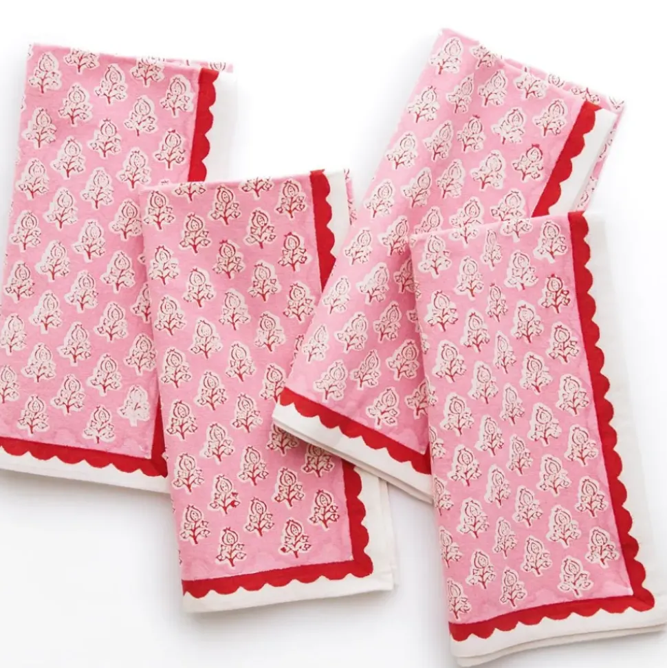 Pom Buti Pink Napkin | Set of 4