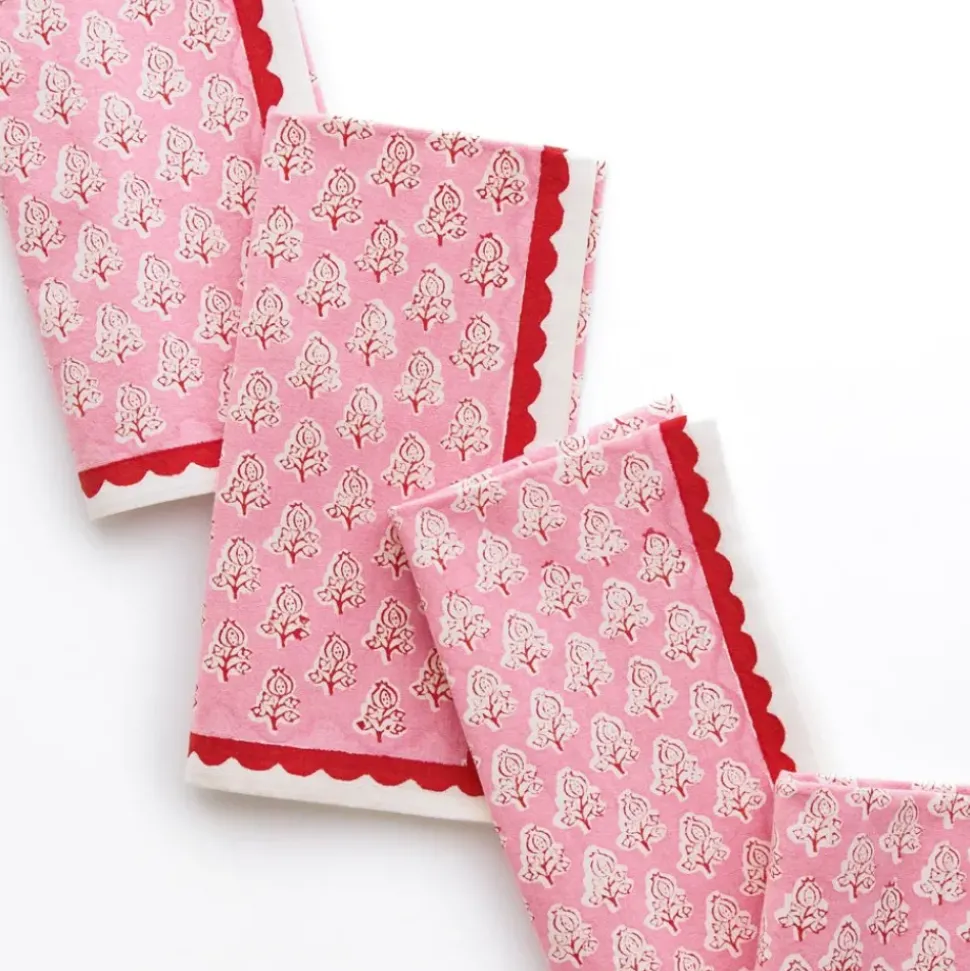 Pom Buti Pink Napkin | Set of 4