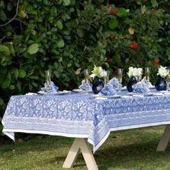 Pomegranate Blue Tablecloth