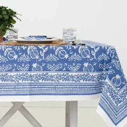 Pomegranate Blue Tablecloth