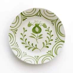 Pomegranate Crest Green Salad Plate | Set of 2