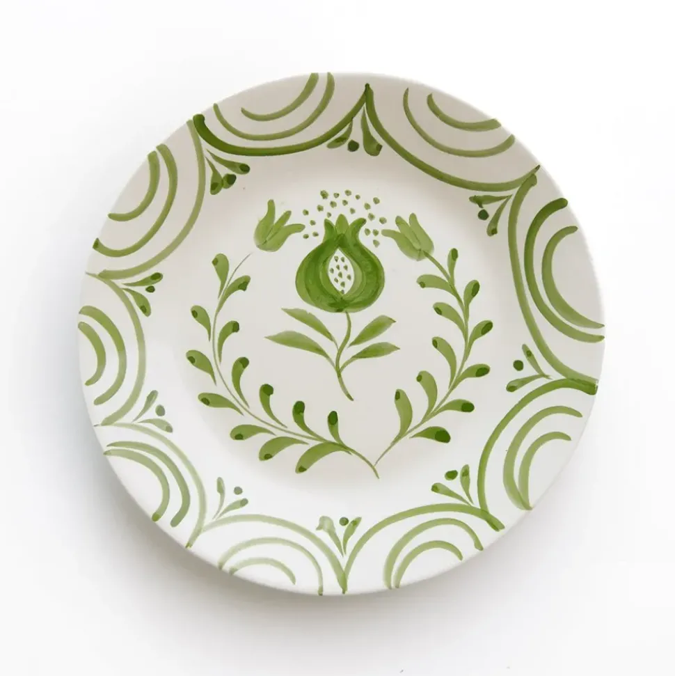 Pomegranate Crest Green Salad Plate | Set of 2