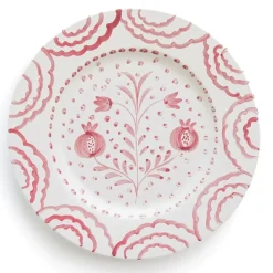 Pomegranate Duet Rose Dinner Plate | Set of 2
