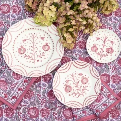Pomegranate Duet Rose Salad Plate | Set of 2