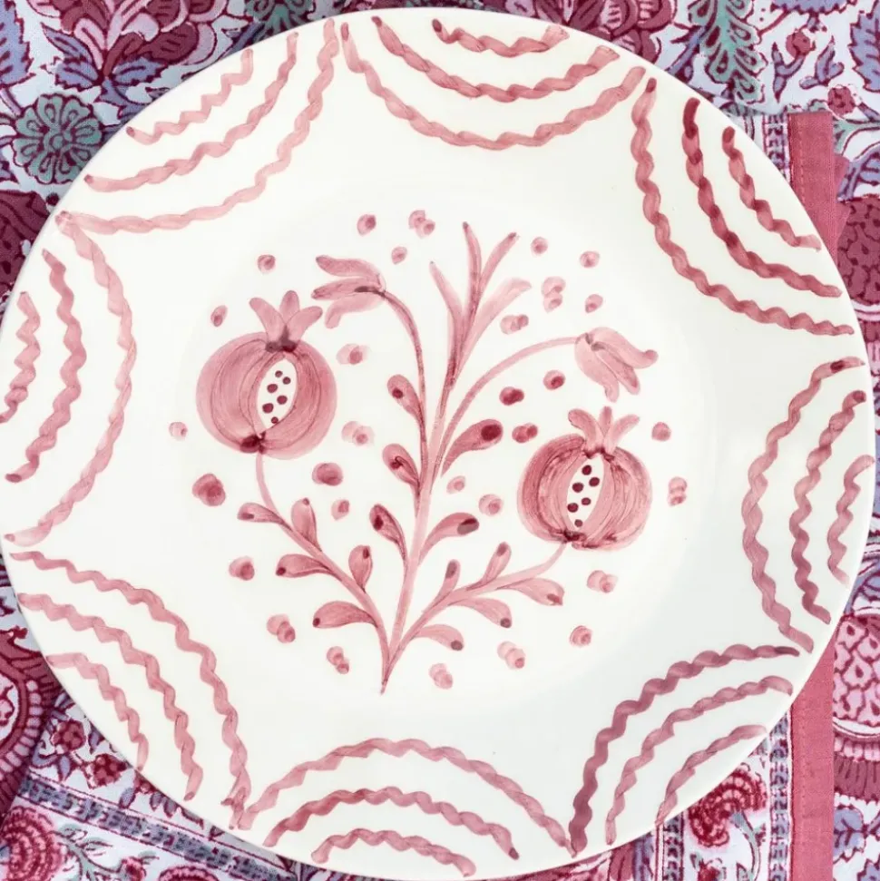 Pomegranate Duet Rose Salad Plate | Set of 2