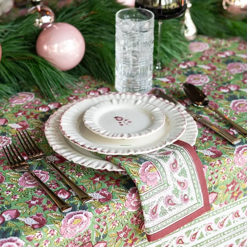 Pomegranate Garden Wine & Rose Tablecloth