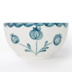 Pomegranate Trio Vine Teal Bowl | Set of 2