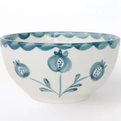 Pomegranate Trio Vine Teal Bowl | Set of 2
