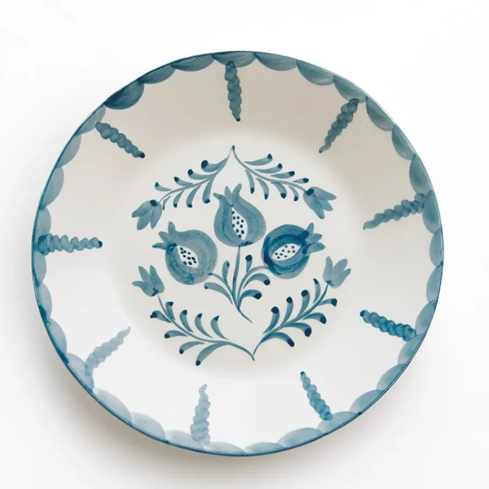 Pomegranate Trio Vine Teal Salad Plate | Set of 2