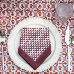 Purple Triangle Napkin | Set of 4