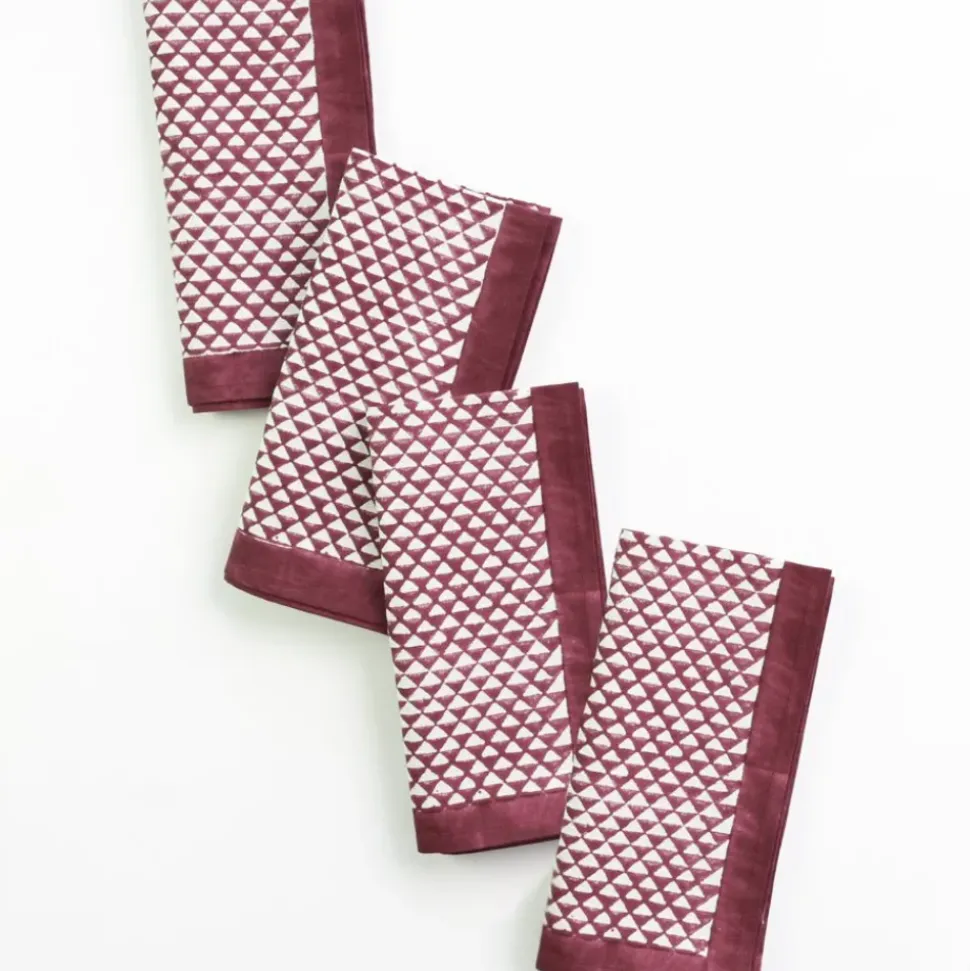 Purple Triangle Napkin | Set of 4