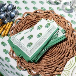 Round Bamboo Cane Placemats | Set of 4