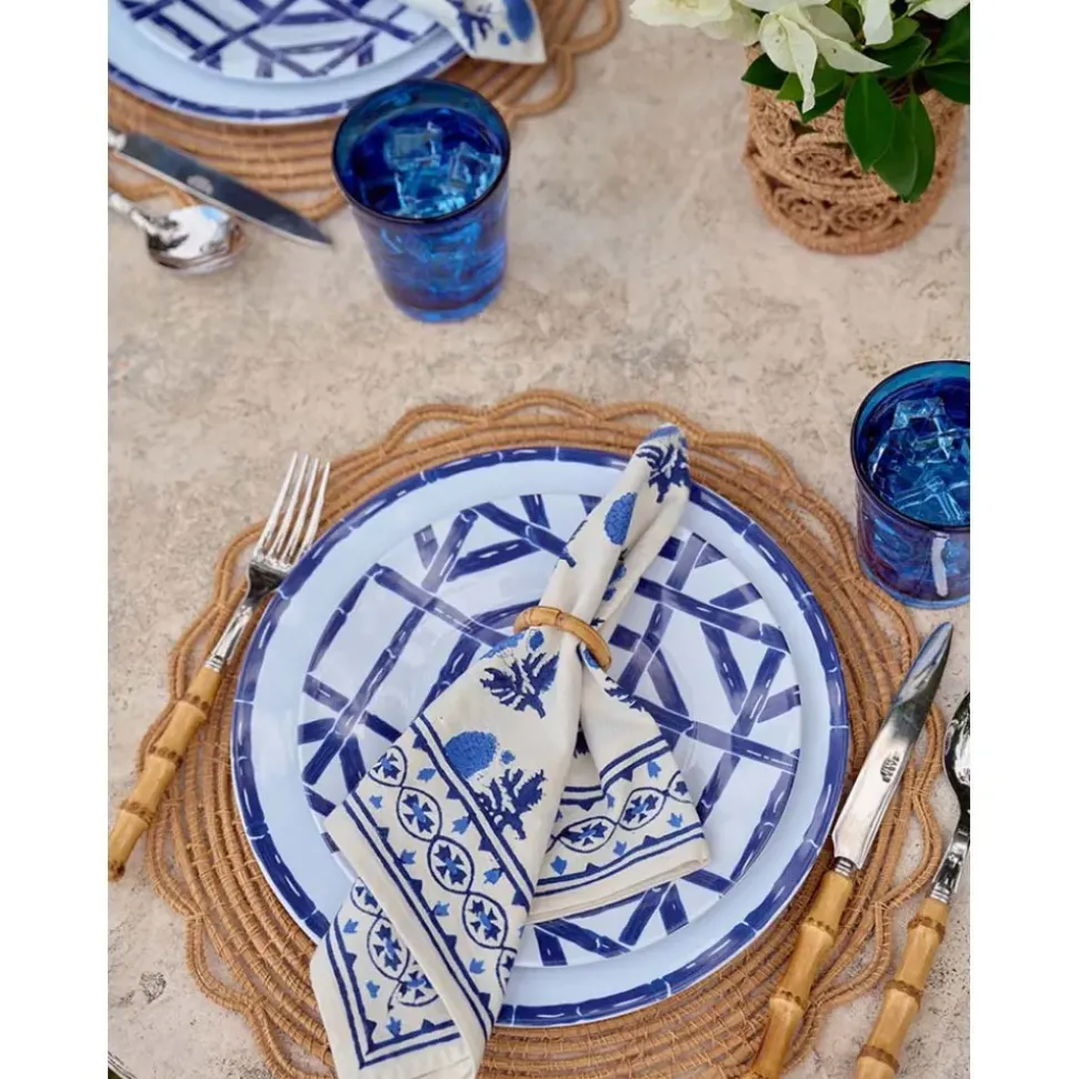 Round Bamboo Cane Placemats | Set of 4