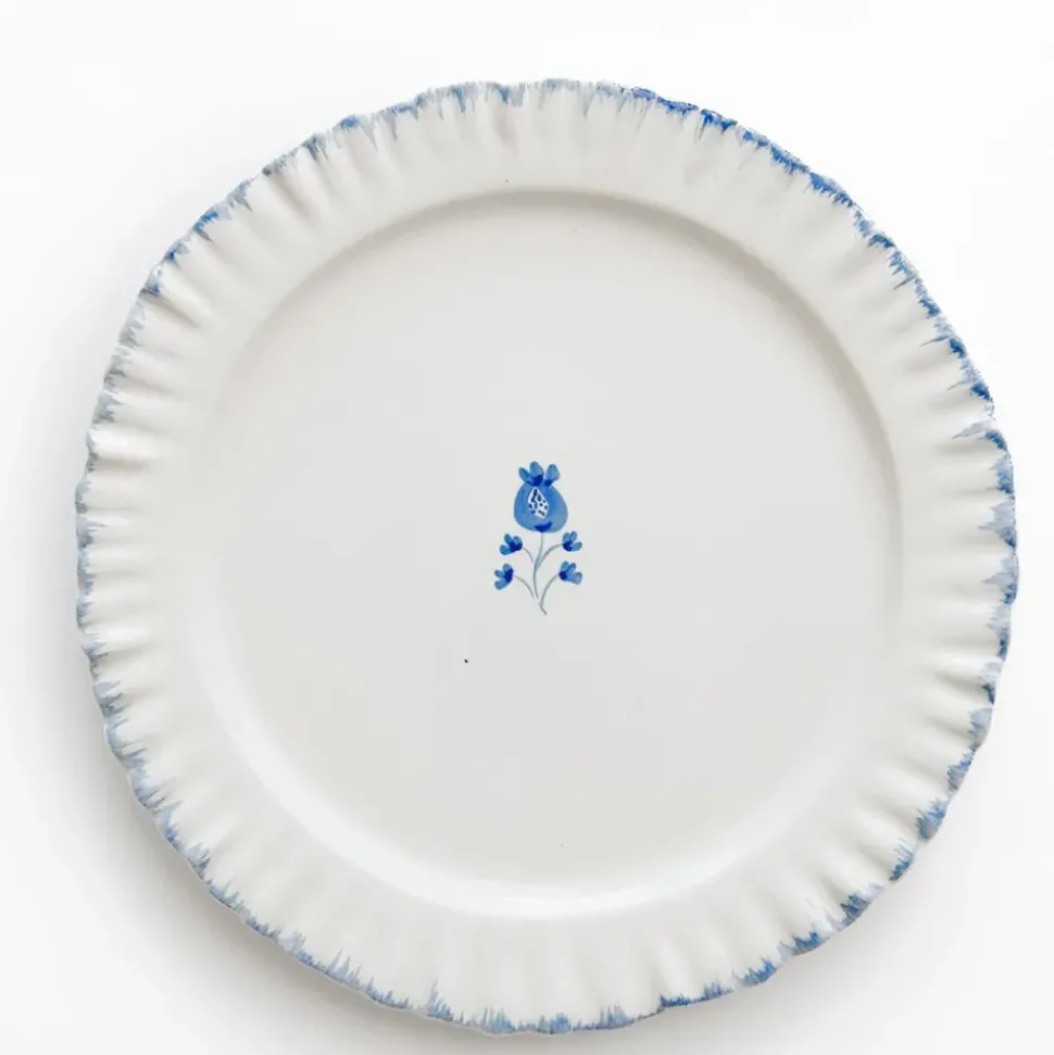 Ruffled Cobalt Blue Dinner Plate | Set of 2