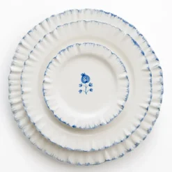 Ruffled Cobalt Blue Salad Plate | Set of 2