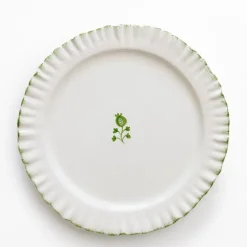 Ruffled Green Dinner Plate | Set of 2