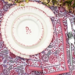 Ruffled Rose Dinner Plate | Set of 2