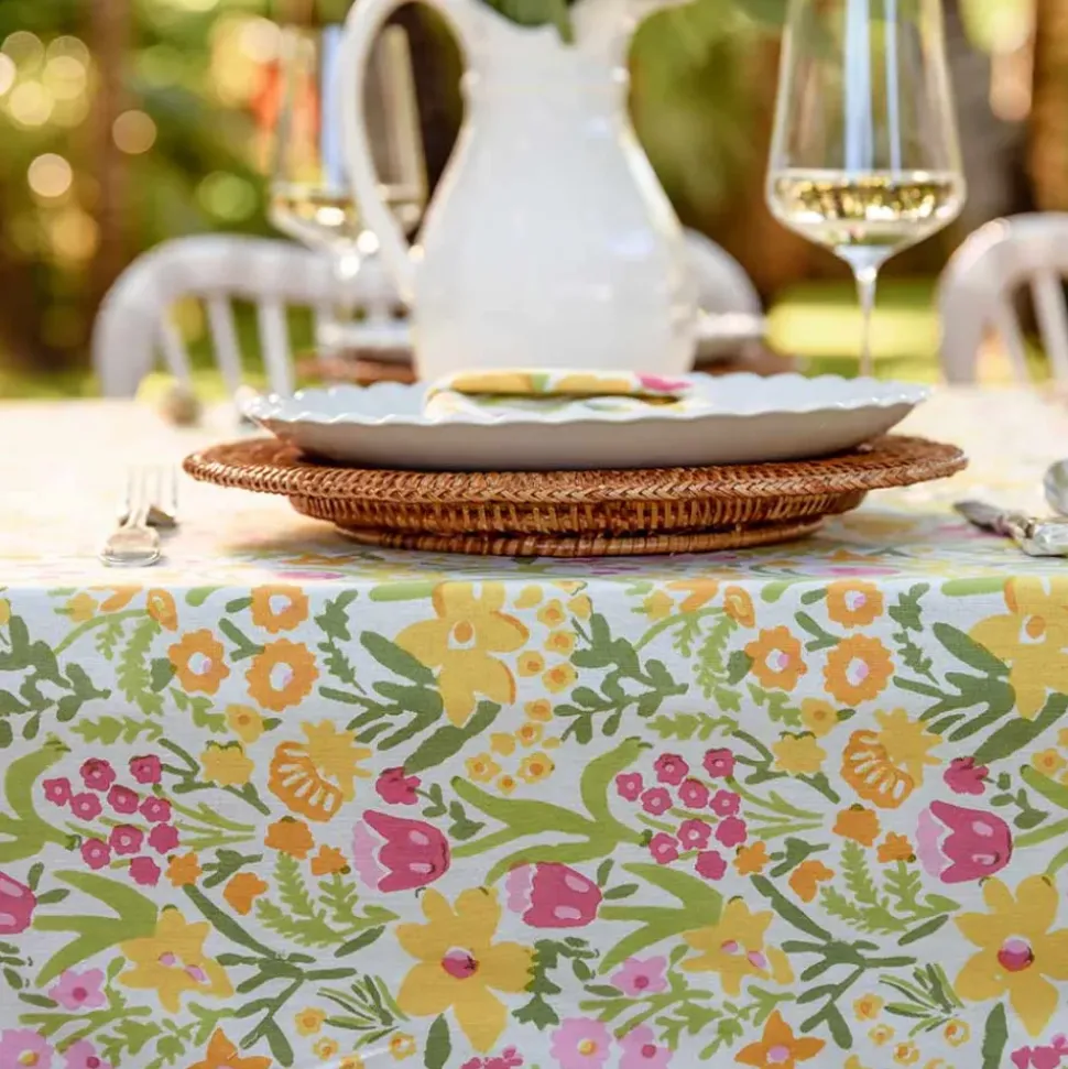 70s Flower Tablecloth