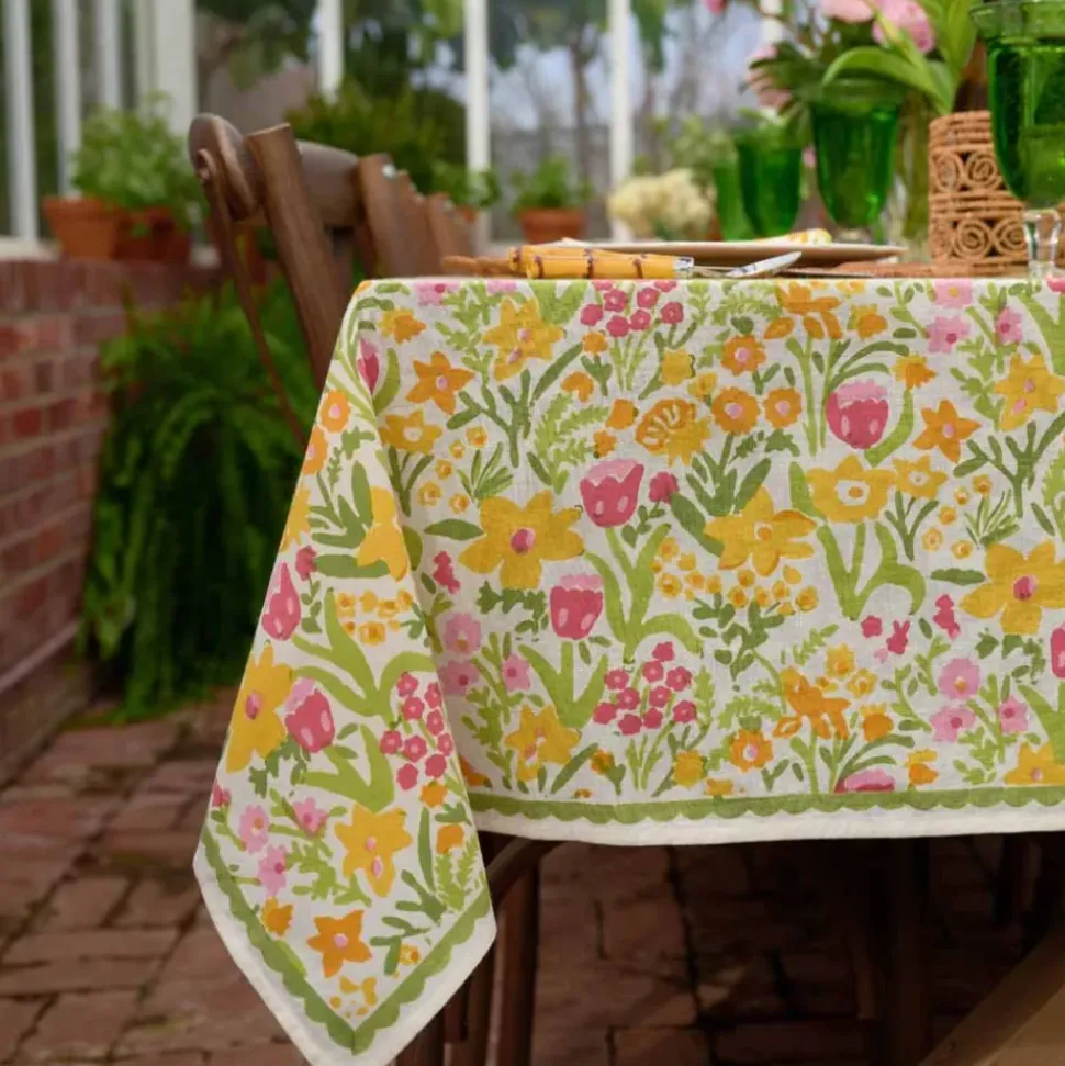 70s Flower Tablecloth
