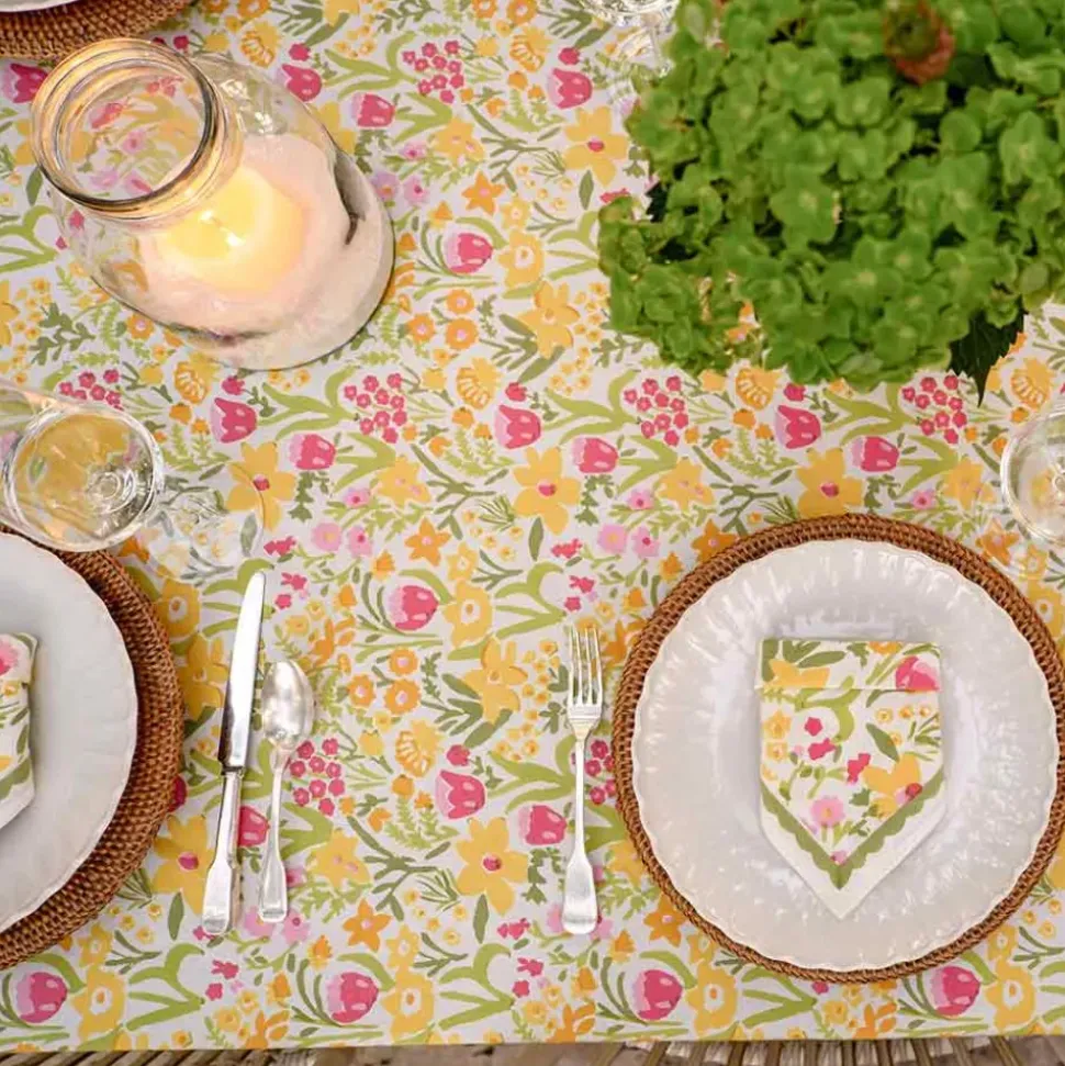 70s Flower Tablecloth