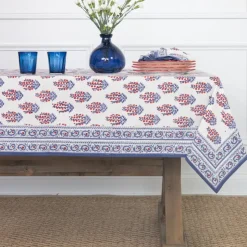 Sagar Red & Blue Tablecloth
