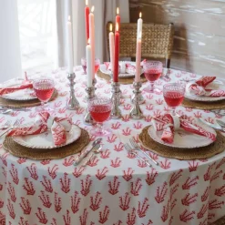 Sagar Red & Pink Tablecloth