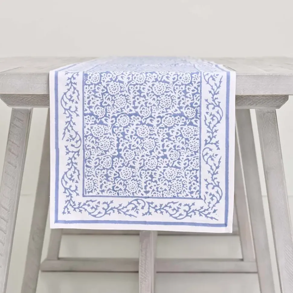 Tapestry Blue Table Runner