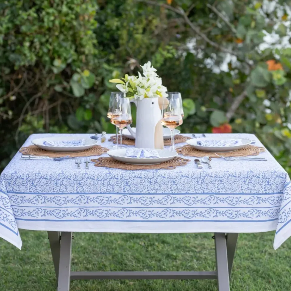 Tapestry Blue Tablecloth