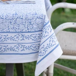 Tapestry Blue Tablecloth