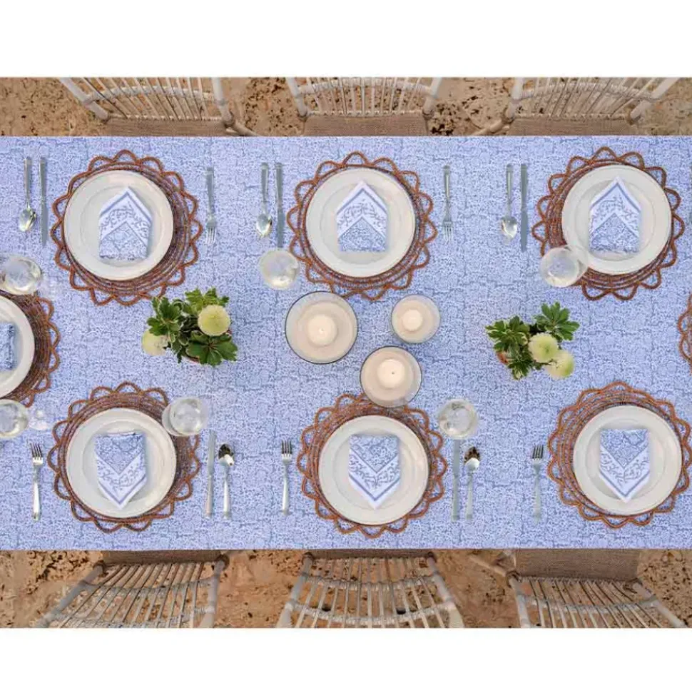 Tapestry Blue Tablecloth