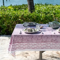 Tapestry Eggplant Tablecloth