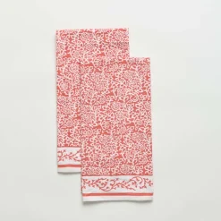 Tapestry Persimmon Tea Towels | Set of 2