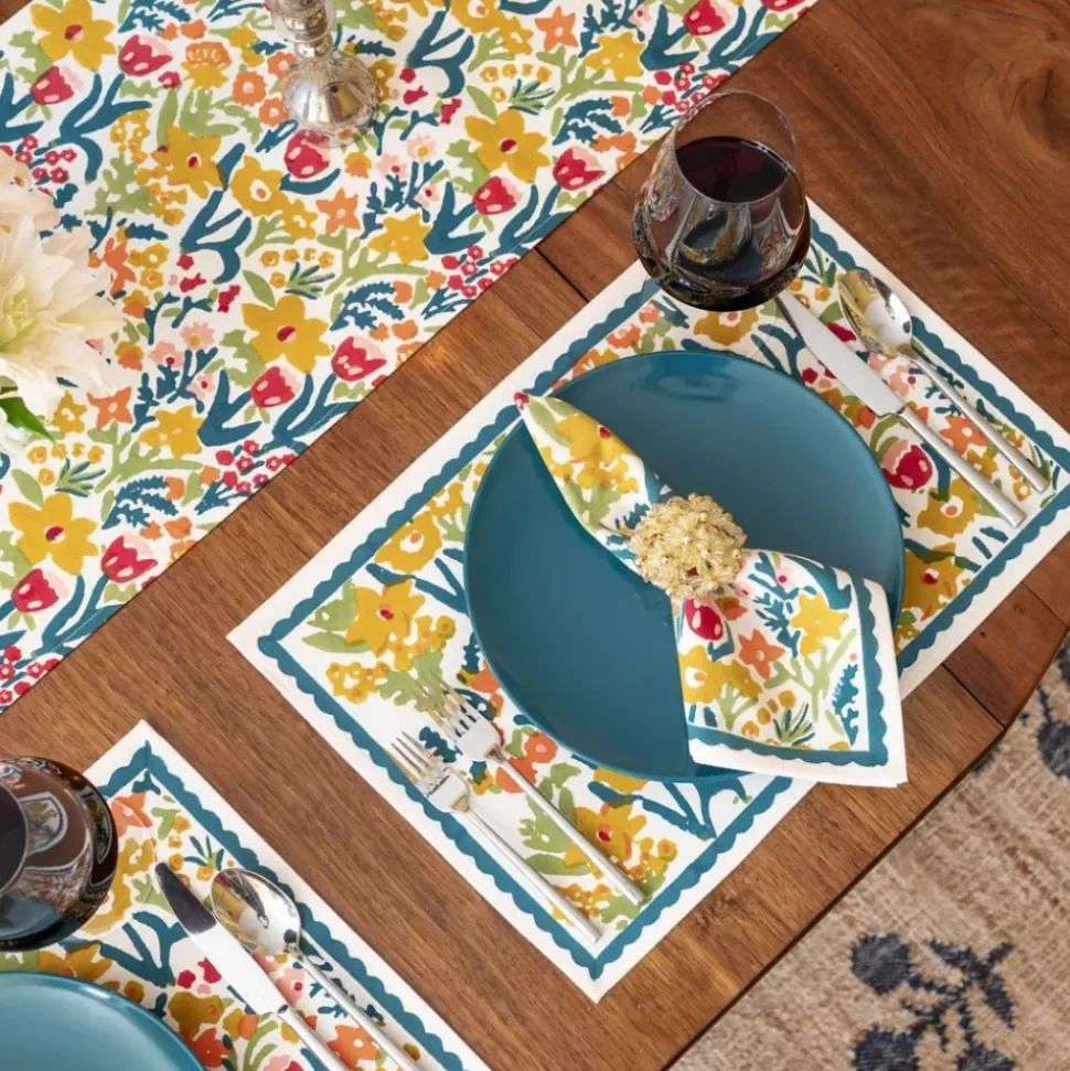 Teal Garden Placemat | Set of 4