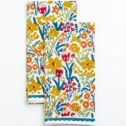 Teal Garden Tea Towels