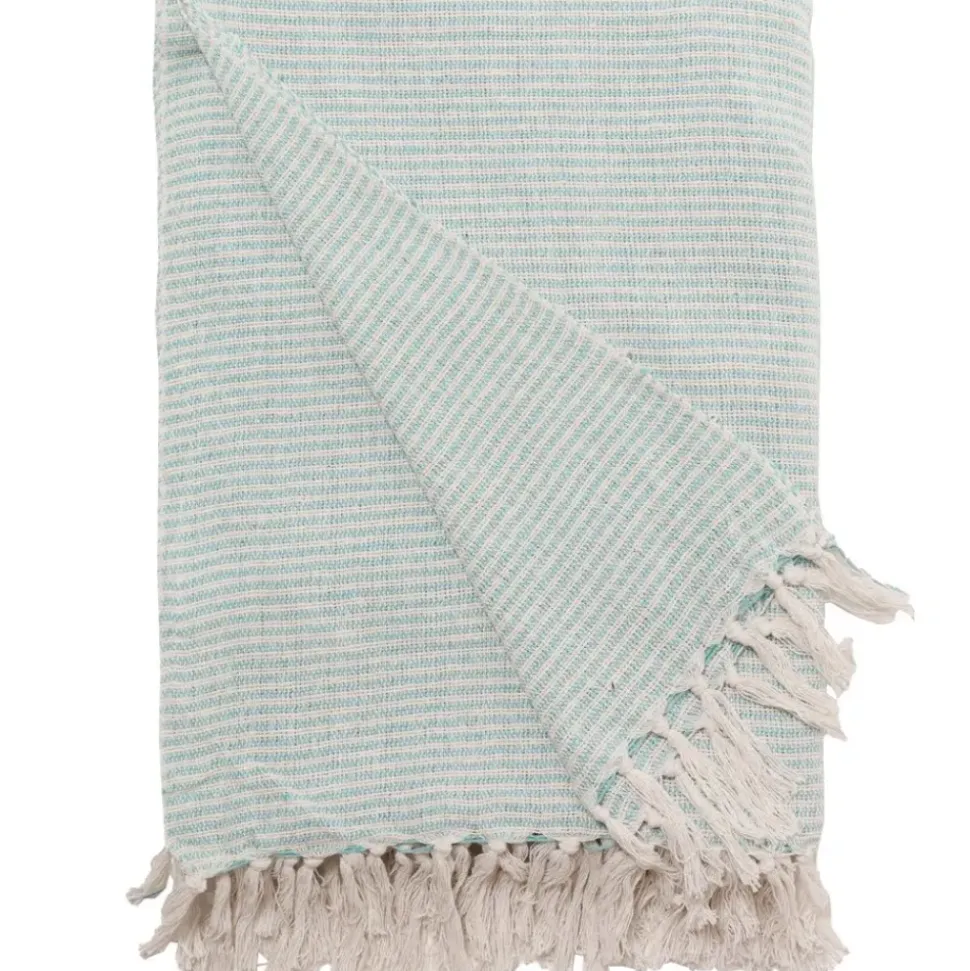 Turquoise Woven Throw