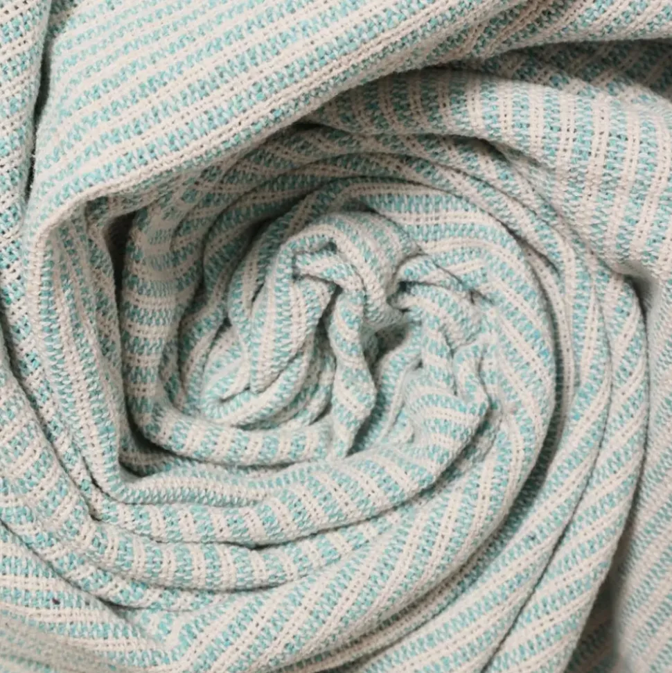 Turquoise Woven Throw