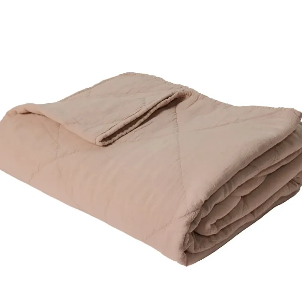 Washed Apricot Cotton Throw