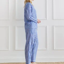 Watercolor Blue Stripe PJ Set