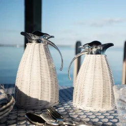 White Wicker Thermos