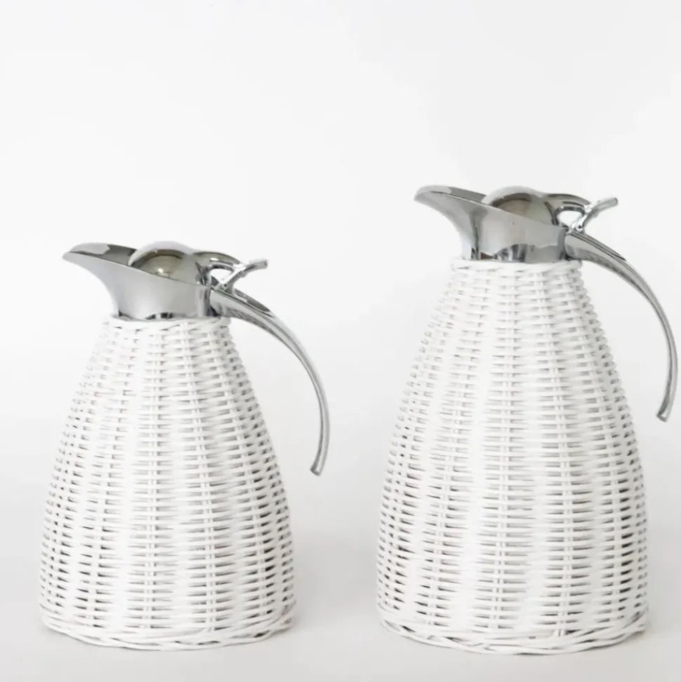 White Wicker Thermos